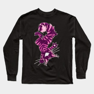 Magenta Cheshire Cat Long Sleeve T-Shirt